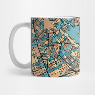 Milan Map Pattern in Mid Century Pastel Mug